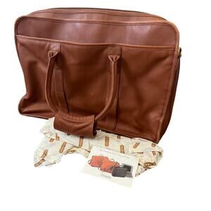 Vintage Coach Hamilton brown Leather breif Case w Shoulder Strap